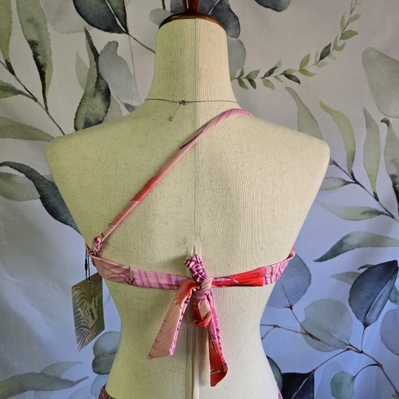 YMI | Bandeau Bikini in Purple Palms Print Sz M - Picture 11 of 16
